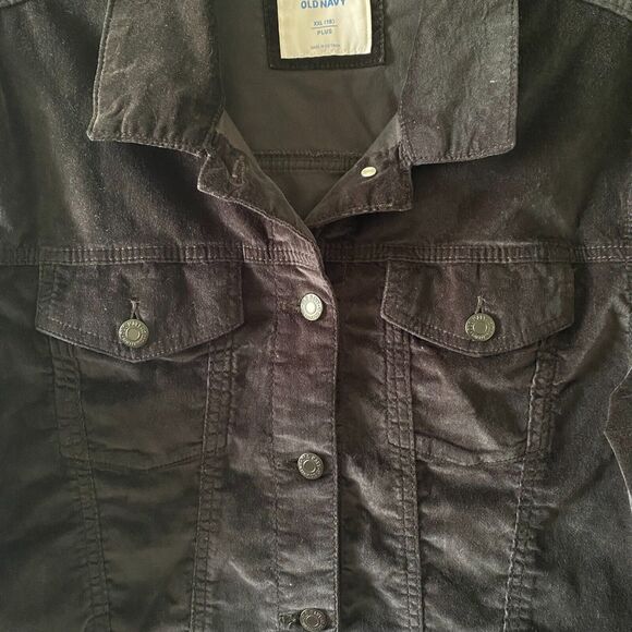 Girls Old Navy Velvet Cropp Black Jacket Size XXL (‎ 18 ) Plus - Picture 5 of 10